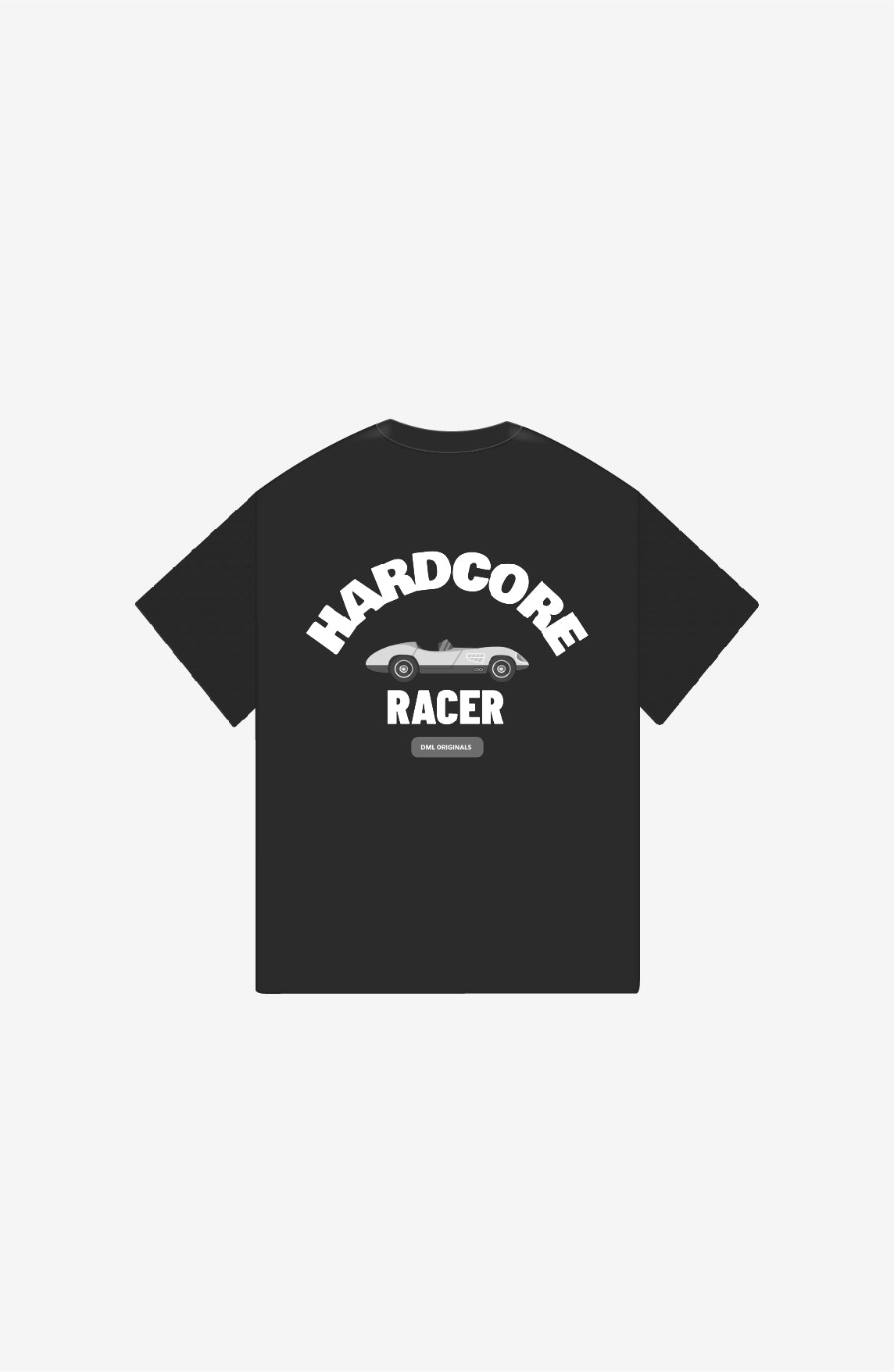 HARDCORE RACER VINTAGE BLACK OVERSIZED T-SHIRT