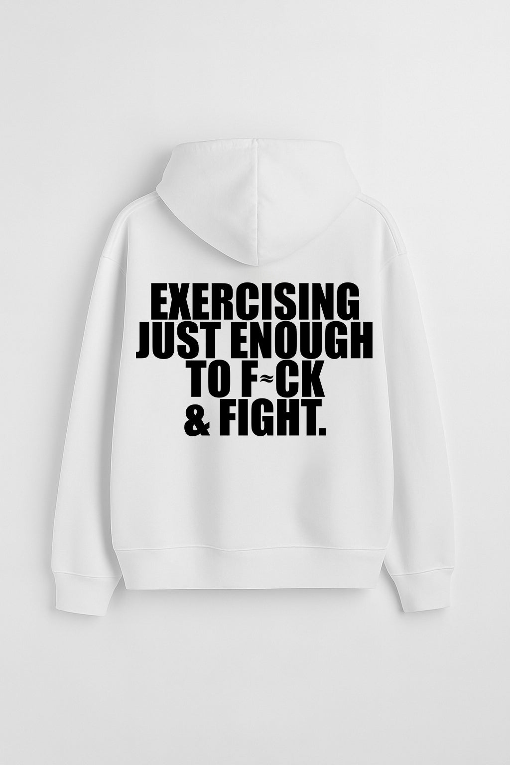 JUST ENOUGH WHITE OVERSIZED HOODIE