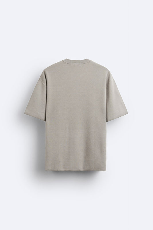STEEL GREY PREMIUM LOOP KNIT TERRY OVERSIZED T-SHIRT