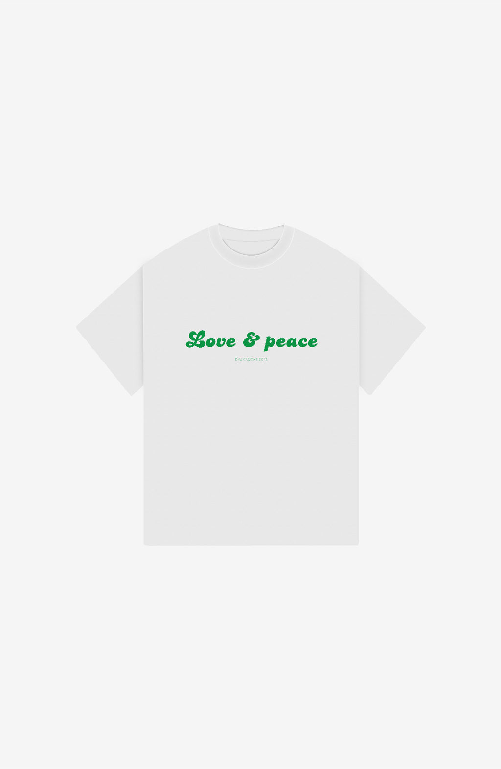 LOVE & PEACE WHITE OVERSIZED T-SHIRT