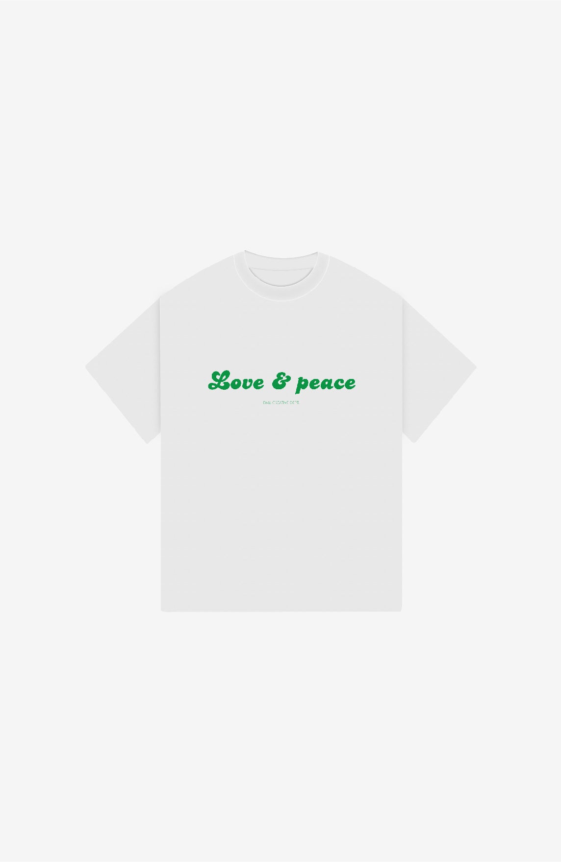 LOVE & PEACE WHITE OVERSIZED T-SHIRT