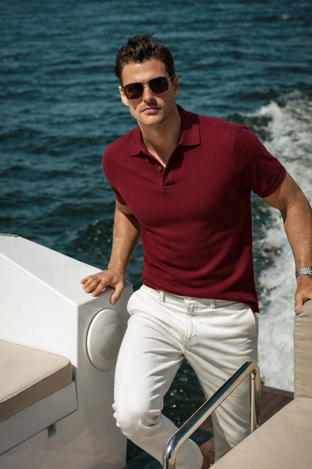 MAROON SUPER SOFT PIQUE KNIT REGULAR POLO SHIRT