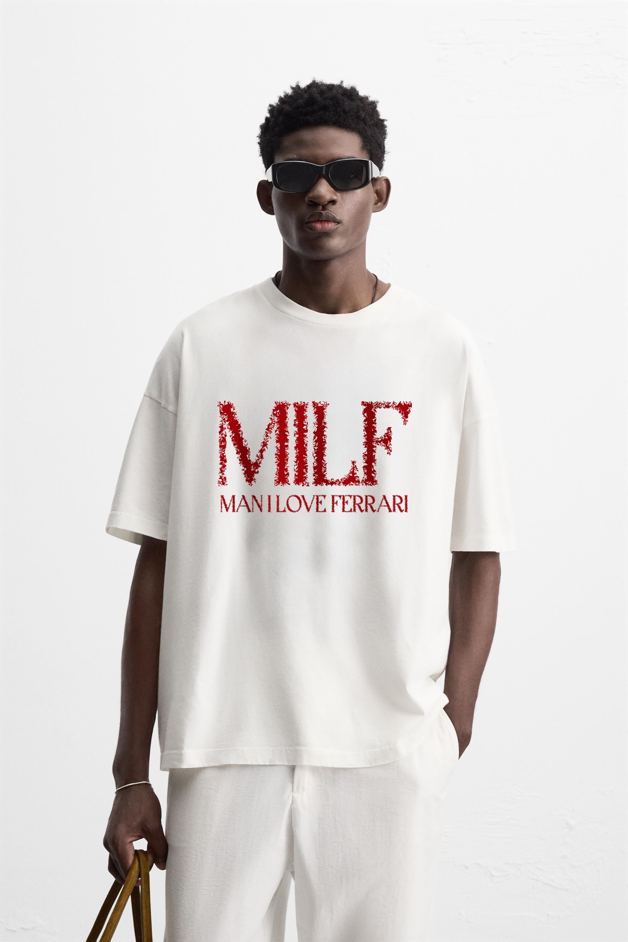 MAN I LOVE FERRARI OVERSIZED T SHIRT