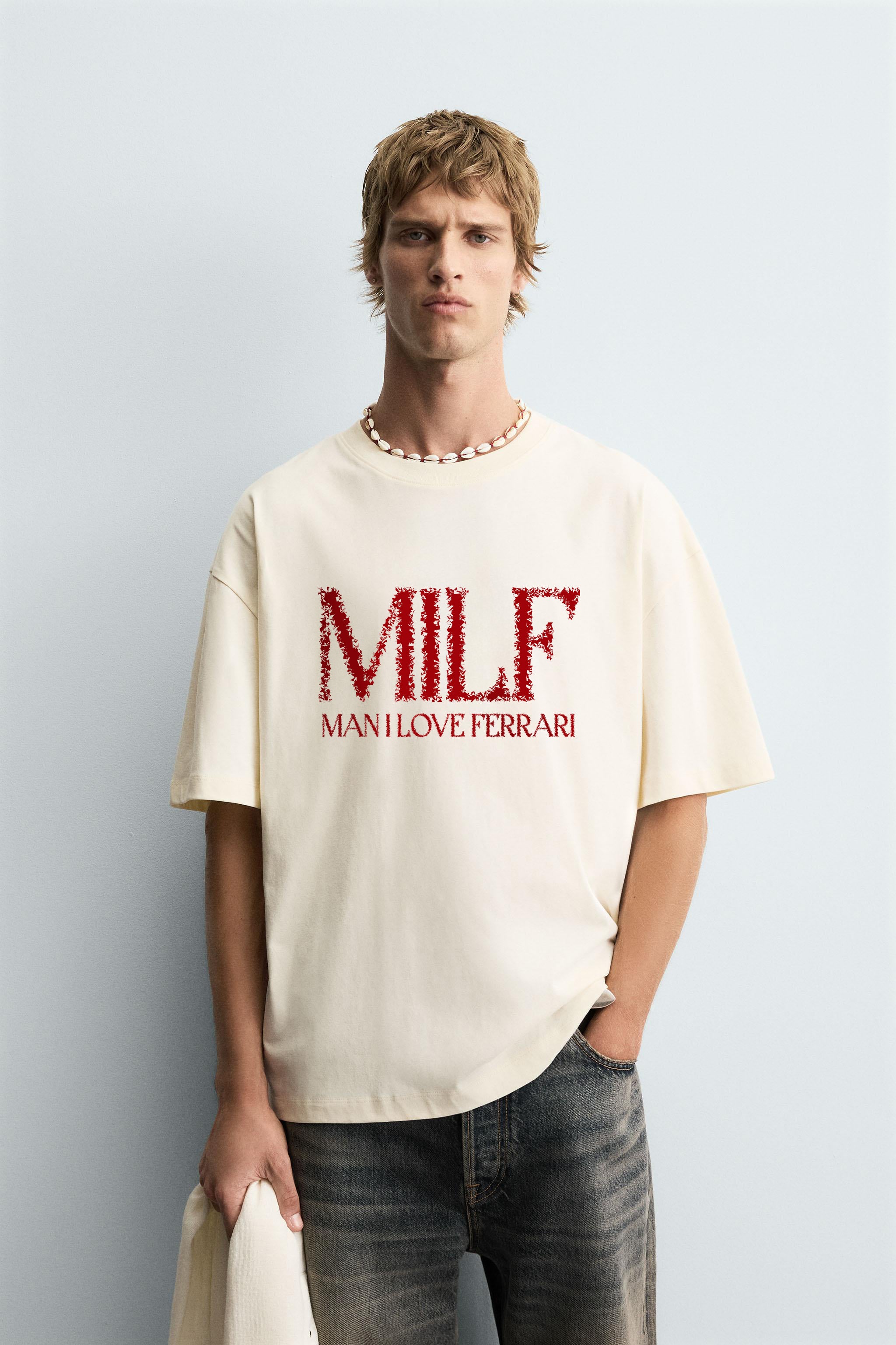MAN I LOVE FERRARI OVERSIZED T SHIRT