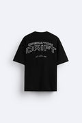 OPERATION DRIFT BLACK PREMIUM LOOP KNIT TERRY OVERSIZED T-SHIRT