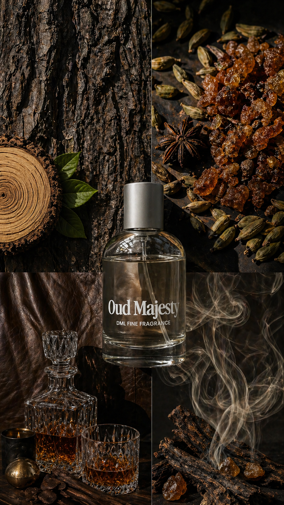 Oud Majesty fragrance notes black orchid amber sandalwood extrait de parfum