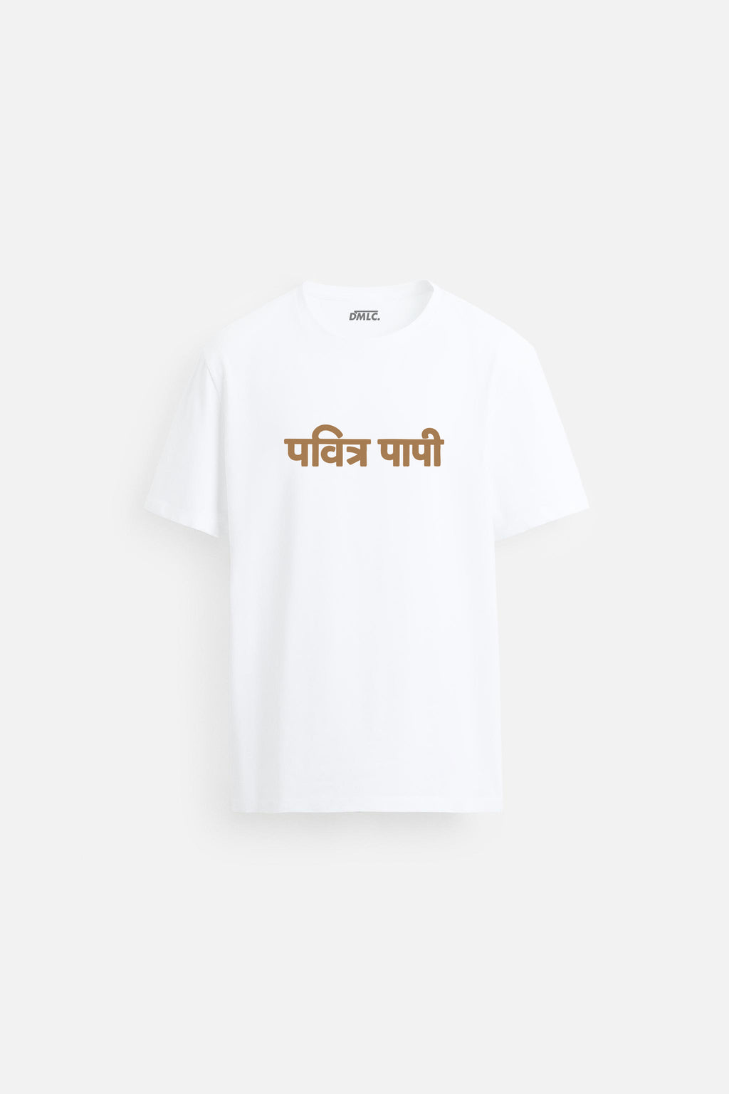 PAVITRA PAPI WHITE STRETCH SLIMFIT TSHIRT