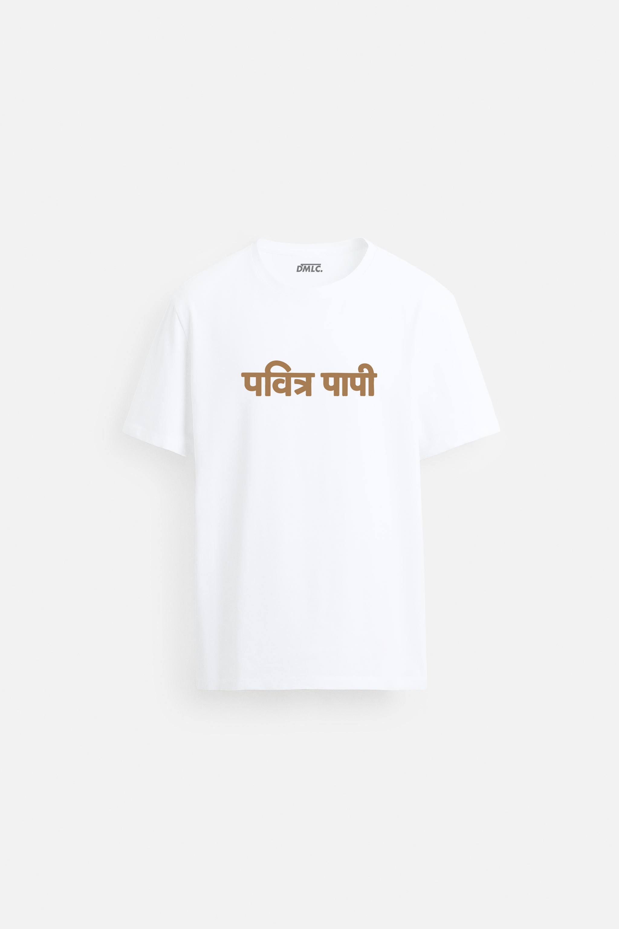 PAVITRA PAPI WHITE STRETCH SLIMFIT TSHIRT