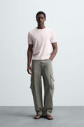 Basic Pink Stretch Slimfit Tshirt