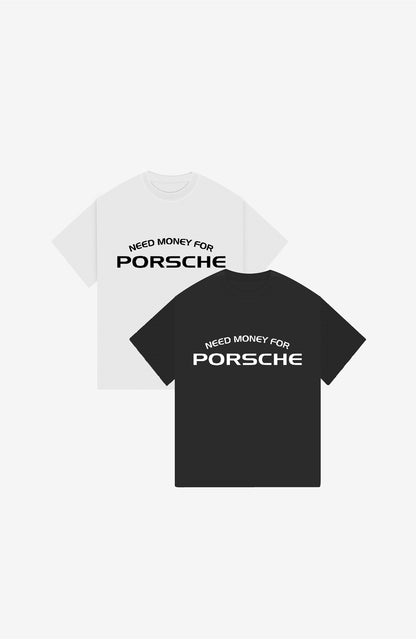 MONEY FOR PORSCHE OVERSIZED T-SHIRT PACK OF 2