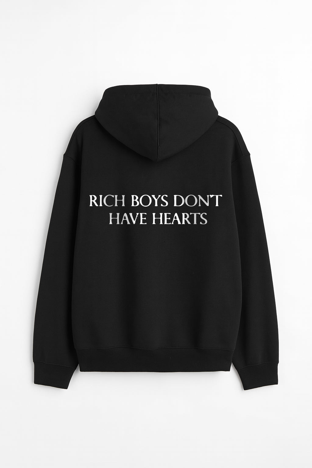 RICH BOYS UNISEX BLACK OVERSIZED HOODIE