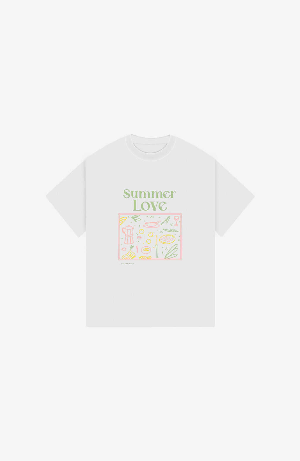 SUMMER LOVE WHITE OVERSIZED T-SHIRT