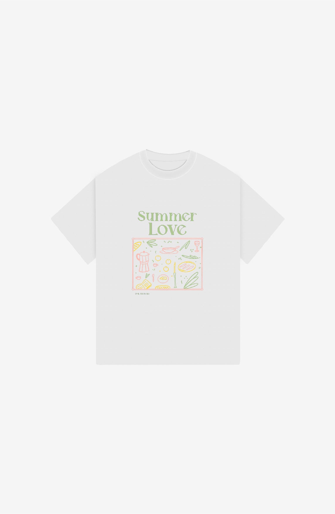 SUMMER LOVE WHITE OVERSIZED T-SHIRT