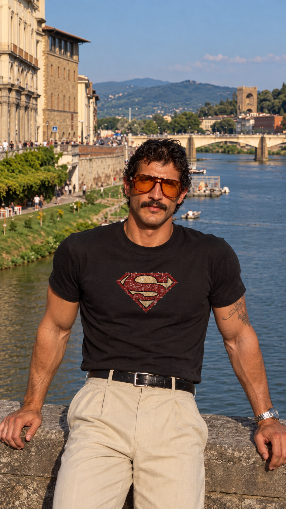 SUPERMAN STRETCHY TSHIRT (DARK EDITION)