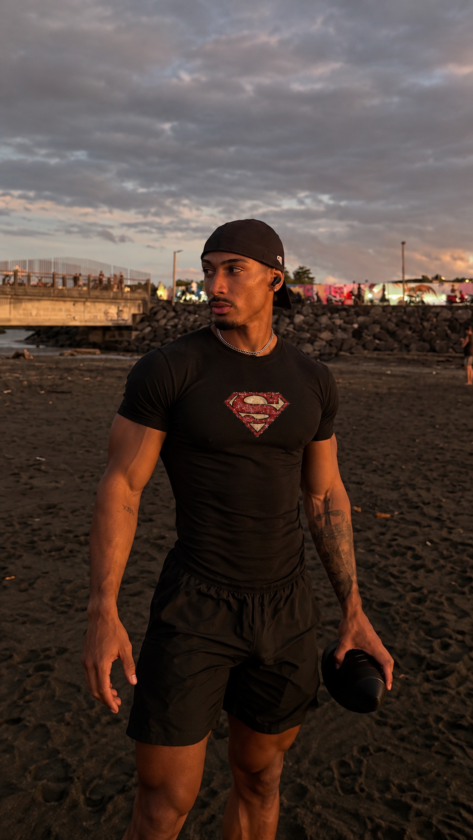SUPERMAN STRETCHY TSHIRT (DARK EDITION)