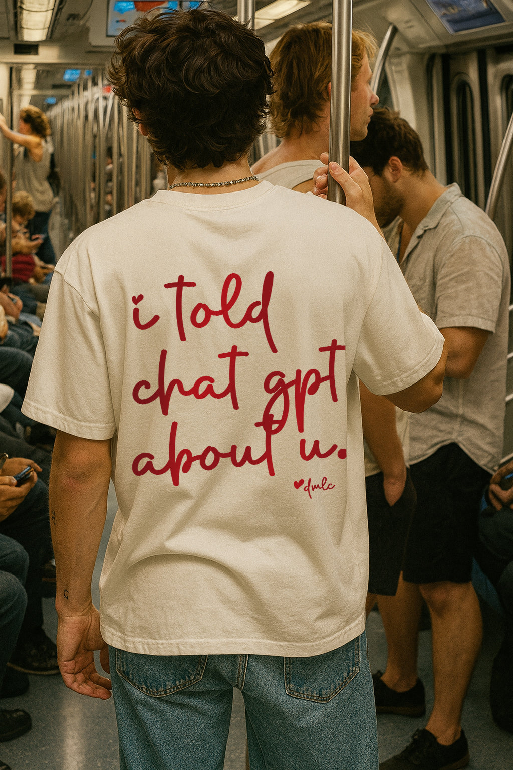 TOLD GPT PEARL WHITE TERRY OVERSIZED TSHIRT