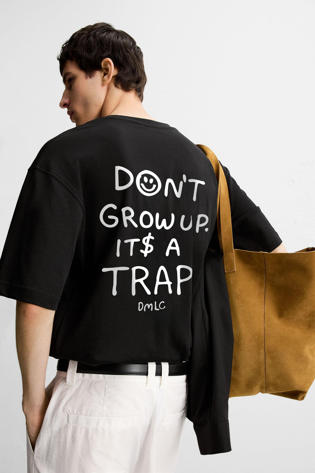 ITS A TRAP BLACK OVERSIZED TERRY TSHIRT