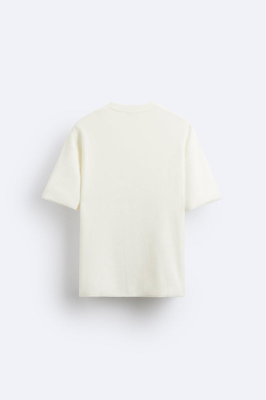 VINTAGE WHITE PREMIUM LOOP KNIT TERRY OVERSIZED T-SHIRT