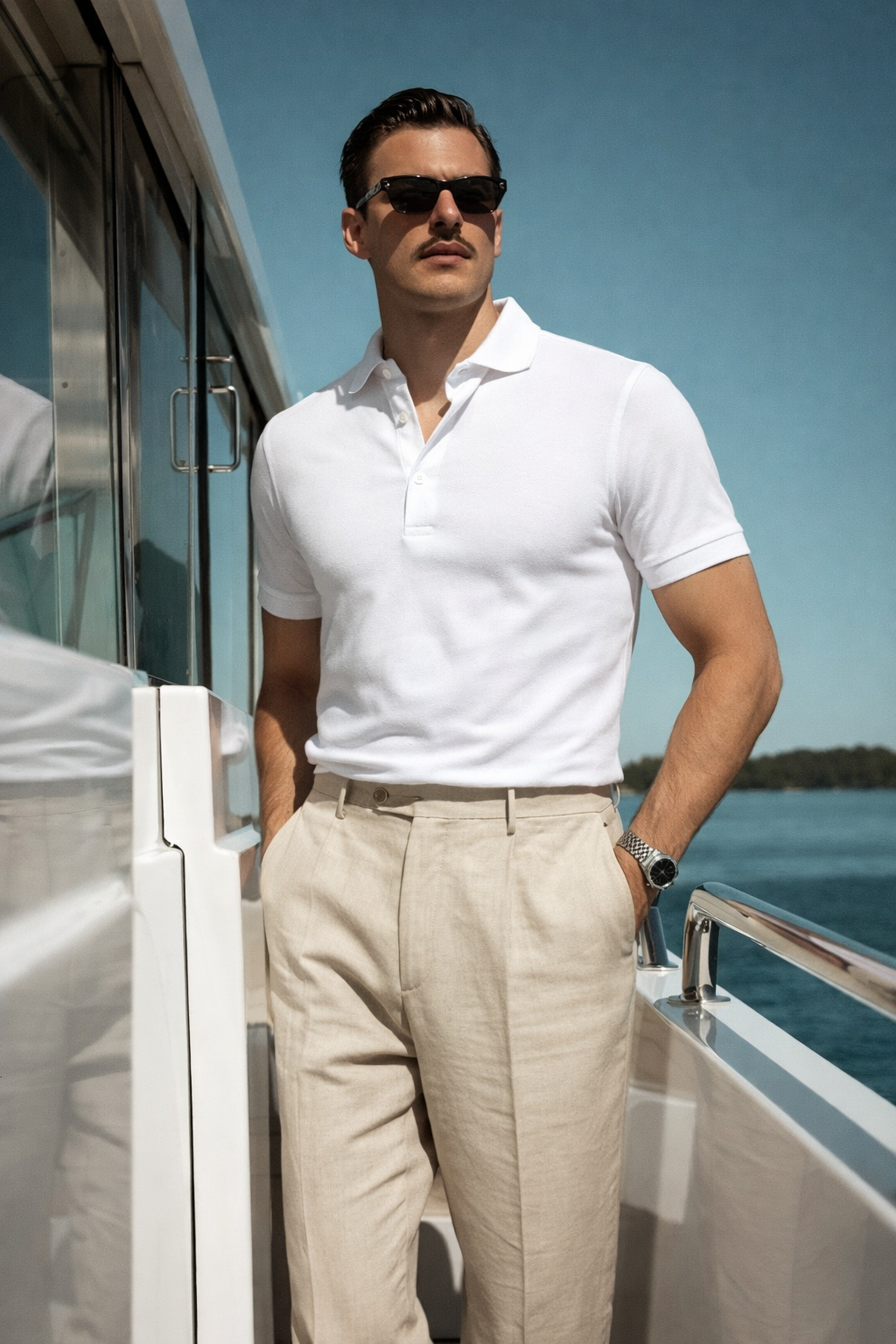 WHITE SUPER SOFT PIQUE KNIT REGULAR POLO SHIRT