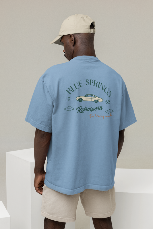 BLUE SPRINGS VINTAGE SKY OVERSIZED T-SHIRT