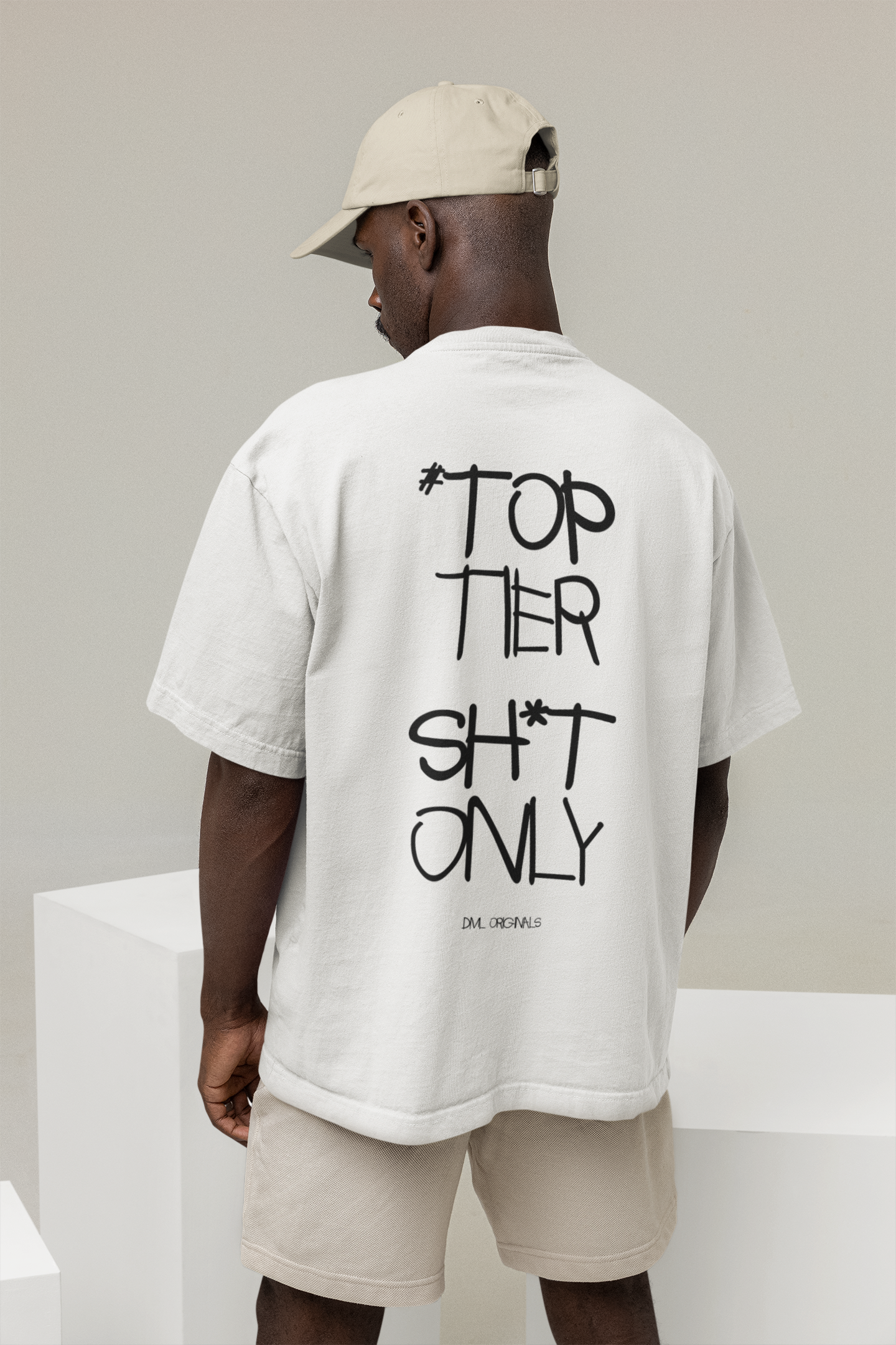 TOP TIER WHITE OVERSIZE T-SHIRT