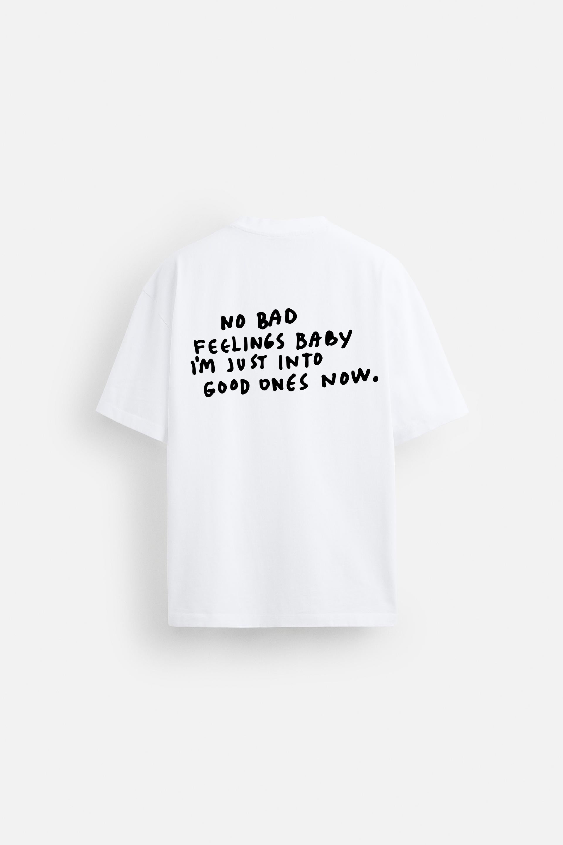 GOOD FEELING WHITE LOOSEFIT TSHIRT