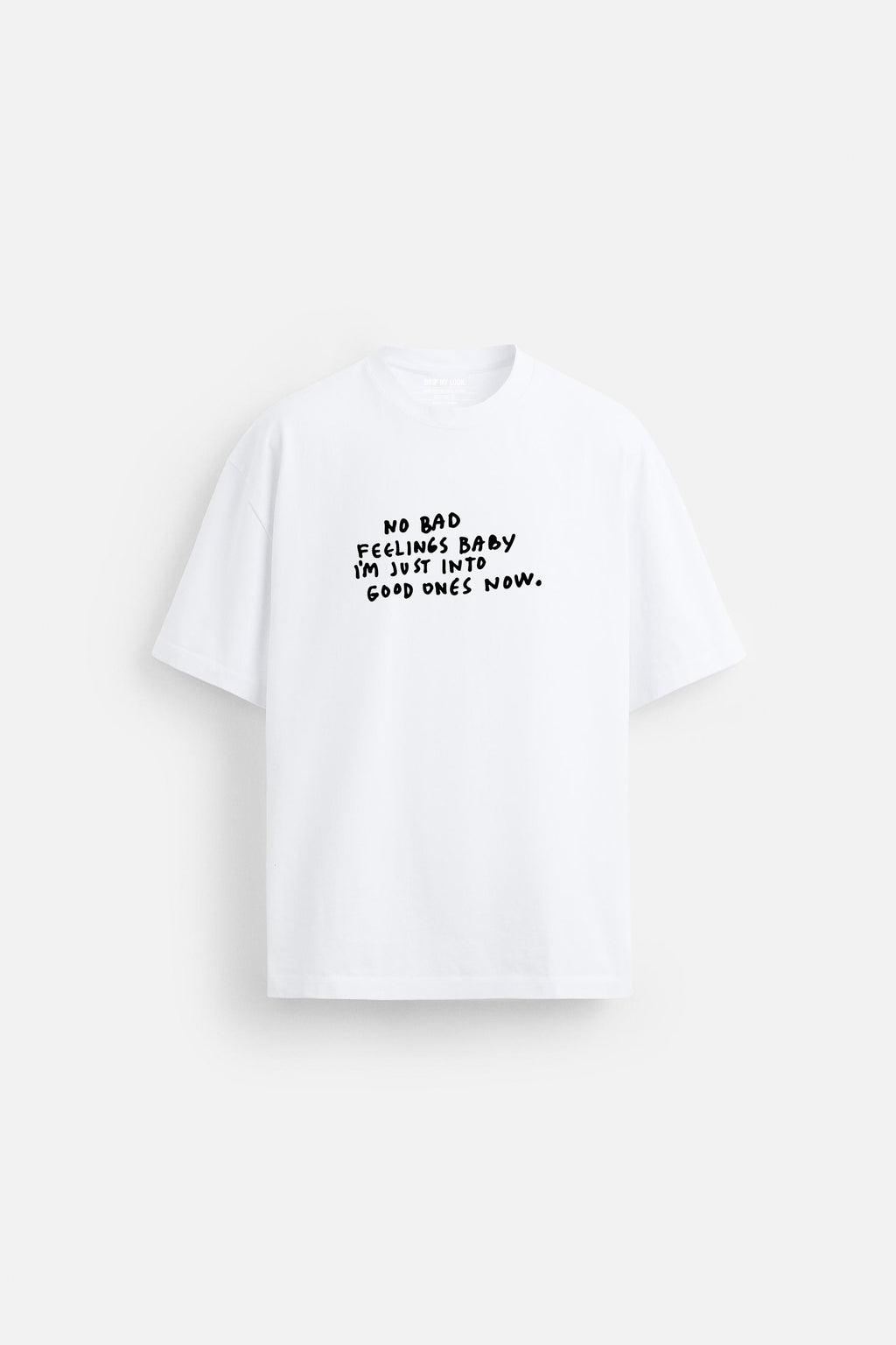 GOOD FEELING WHITE LOOSEFIT TSHIRT