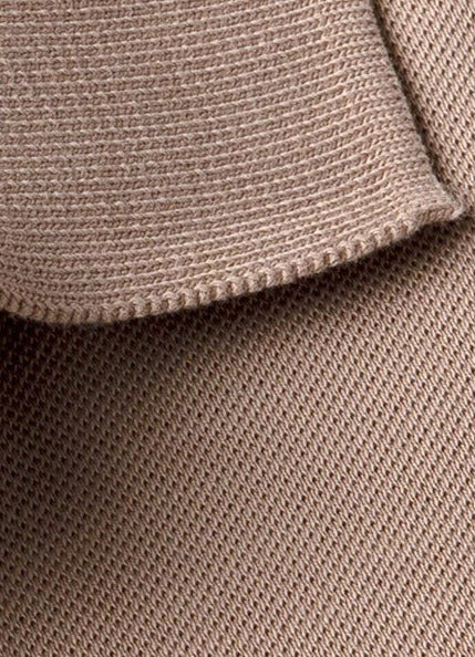 SUPER SAND SOFT PIQUE KNIT OVERSIZED ZIP POLO SHIRT