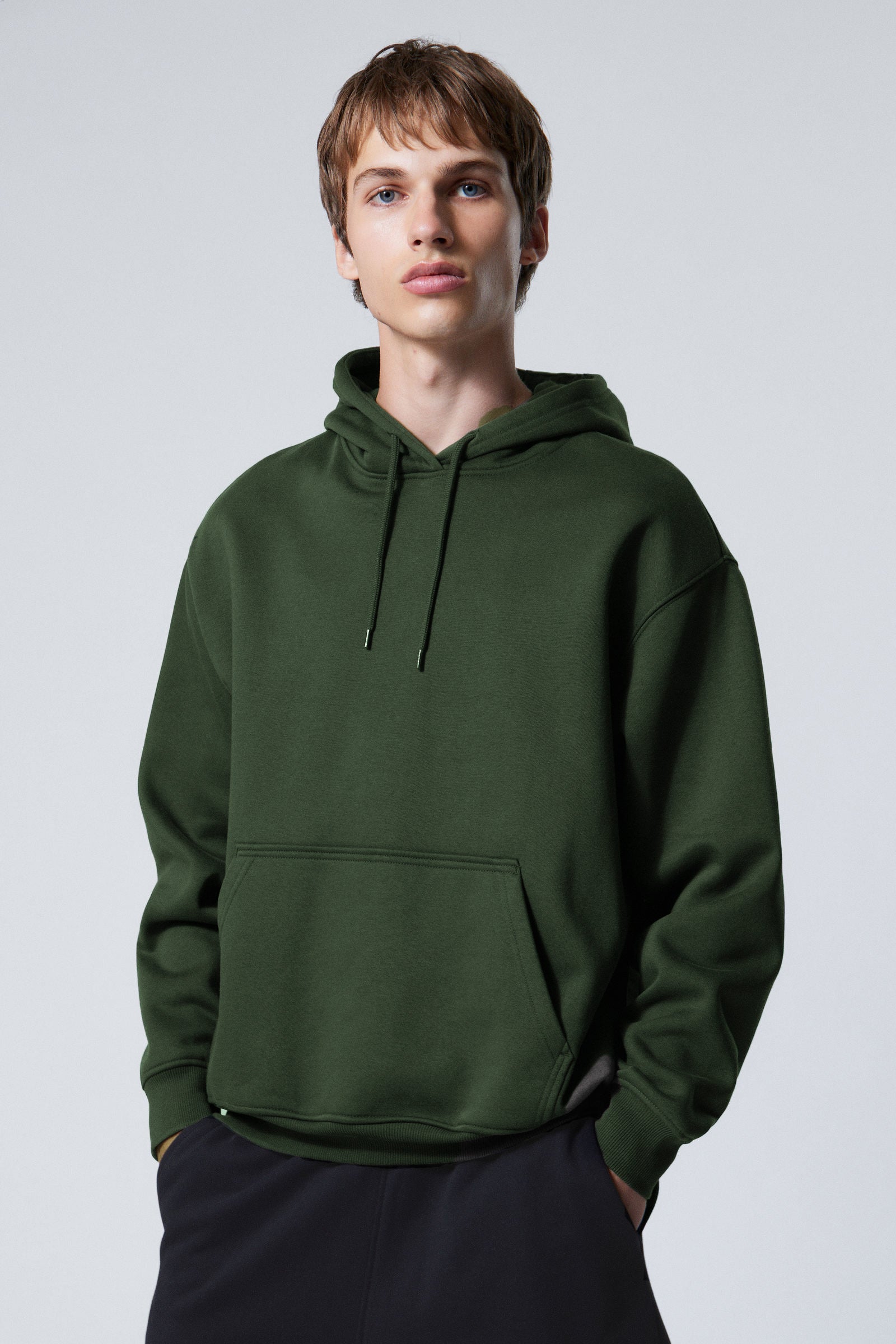 BOTTLE GREEN FLEECE HEAVYWEIGHT OVERSIZED HOODIE – DRIP MY LOOK