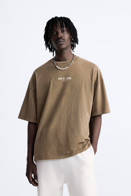 MUD YELLOW ACID OVERSIZED T-SHIRT