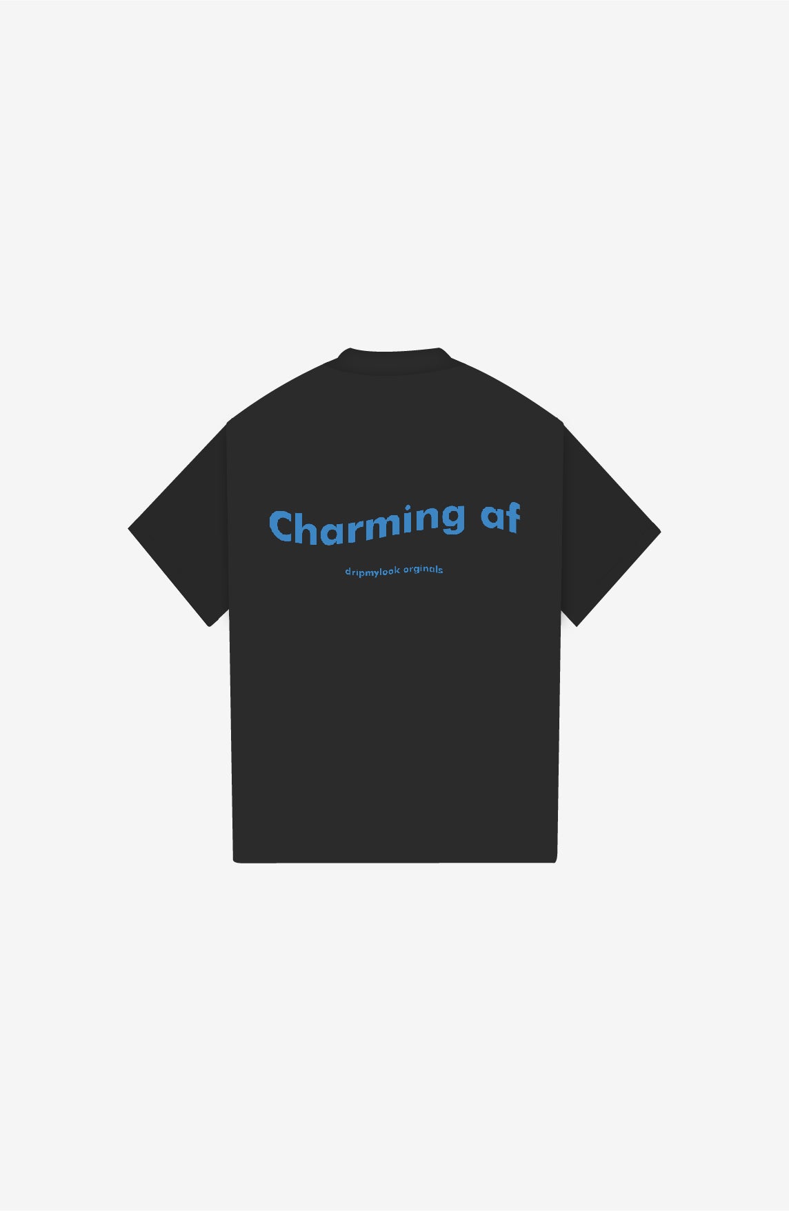 CHARMING AF BLACK POLO SHIRT