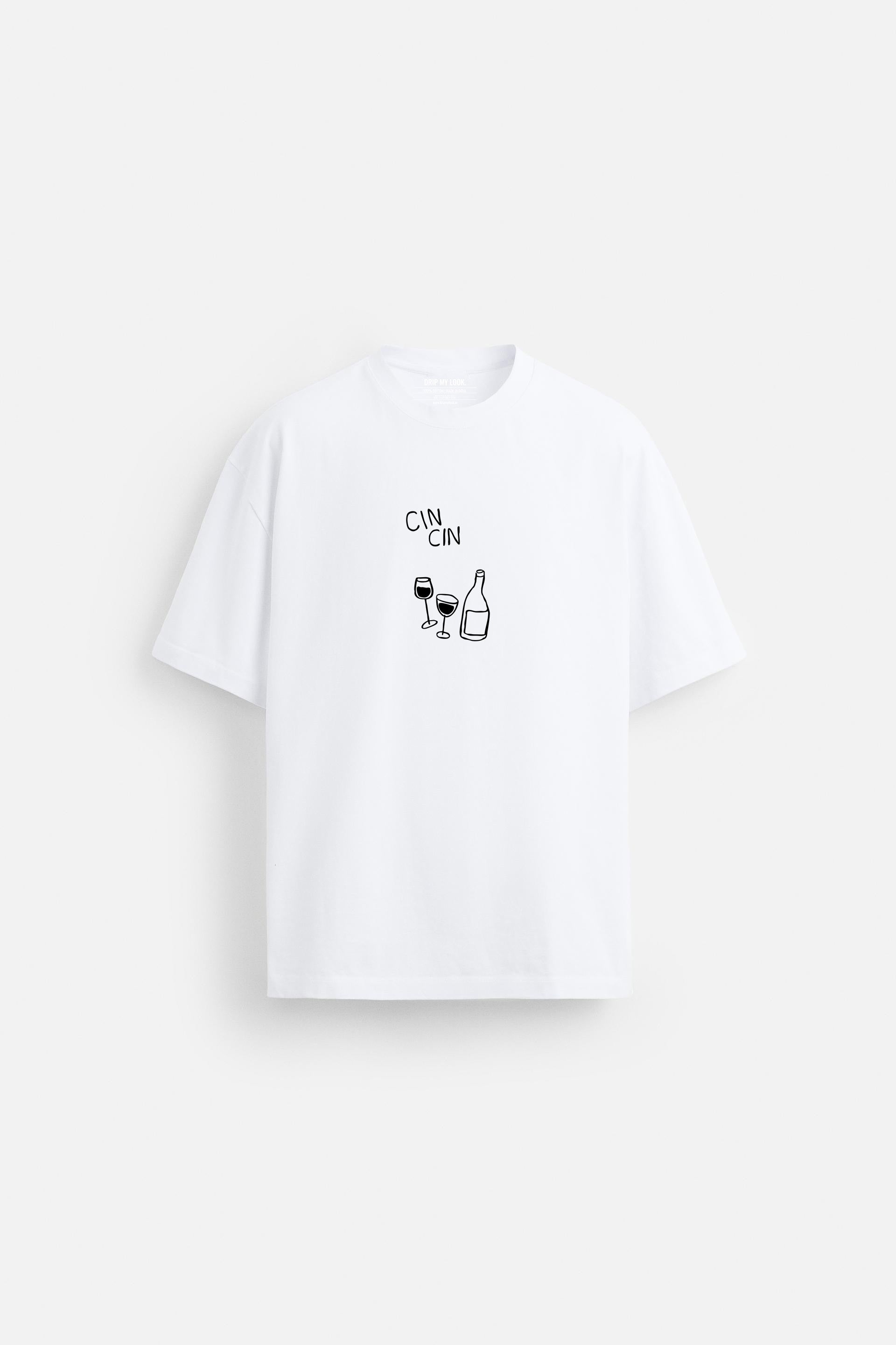 CIN CIN WHITE LOOSEFIT TSHIRT