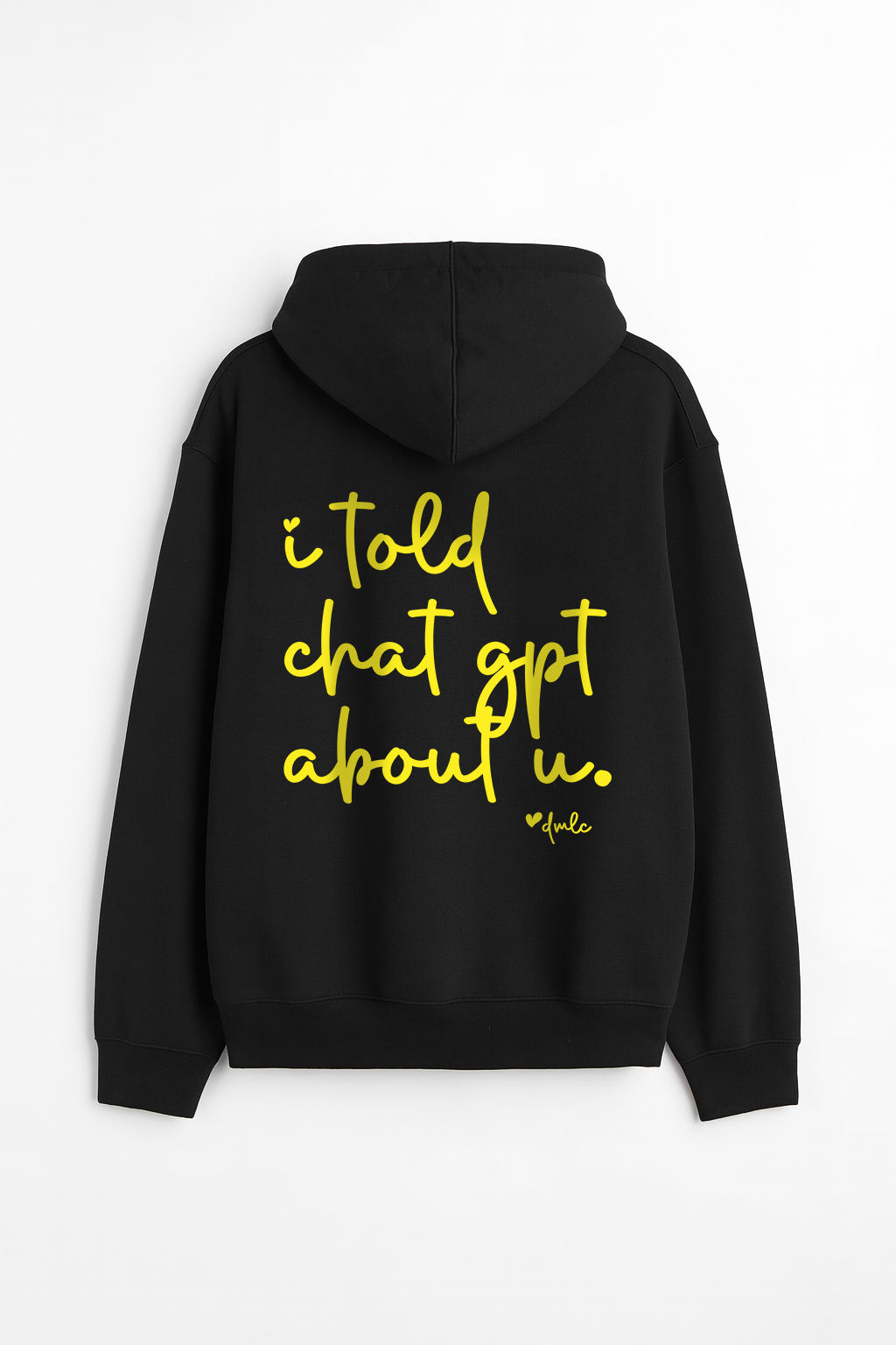 TOLD GPT UNISEX BLACK OVERSIZED HOODIE