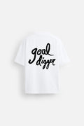 GOAL DIGGER WHITE LOOSEFIT TSHIRT