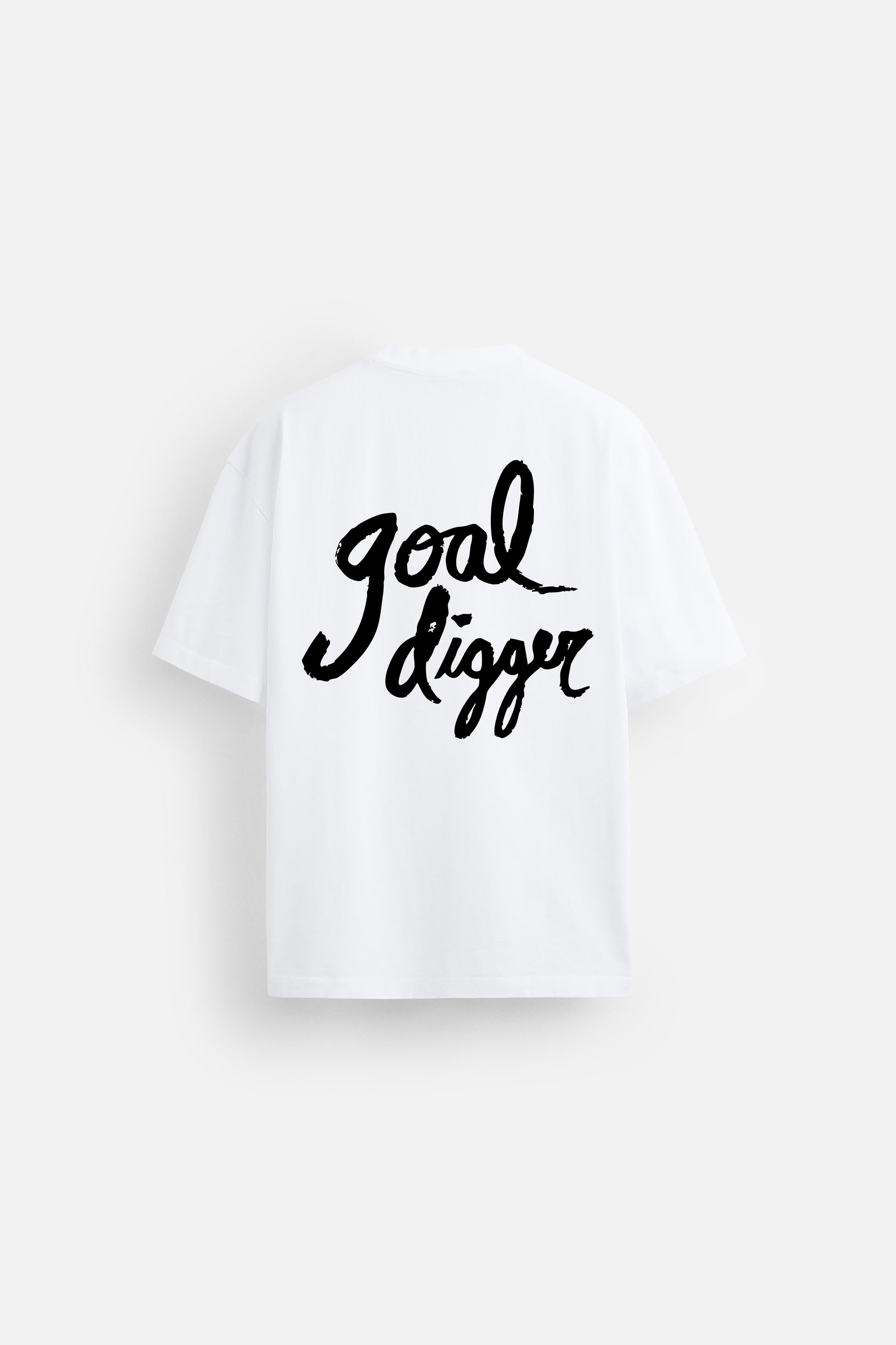 GOAL DIGGER WHITE LOOSEFIT TSHIRT