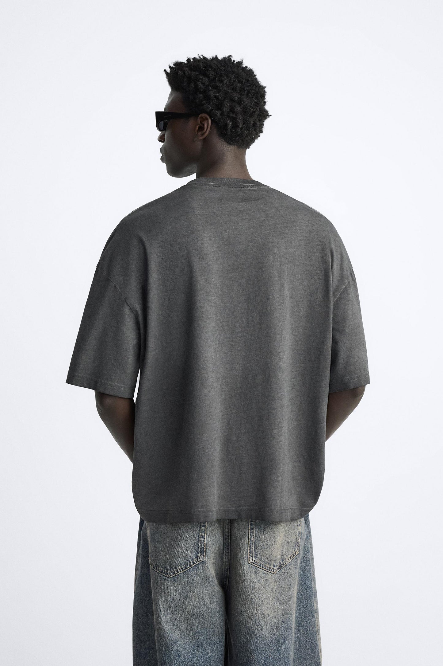 ROAD GREY ACID OVERSIZED T-SHIRT