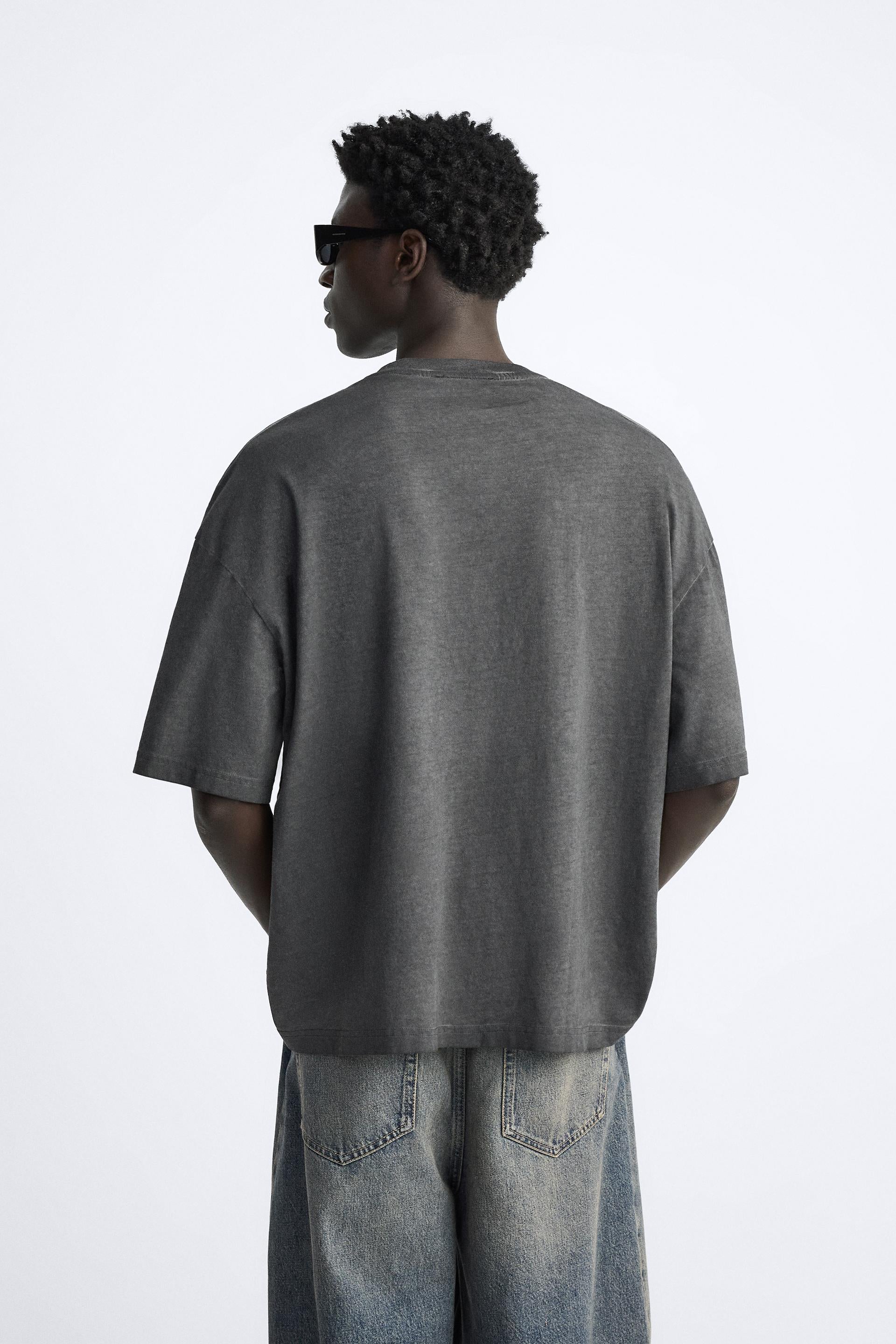 ROAD GREY ACID OVERSIZED T-SHIRT