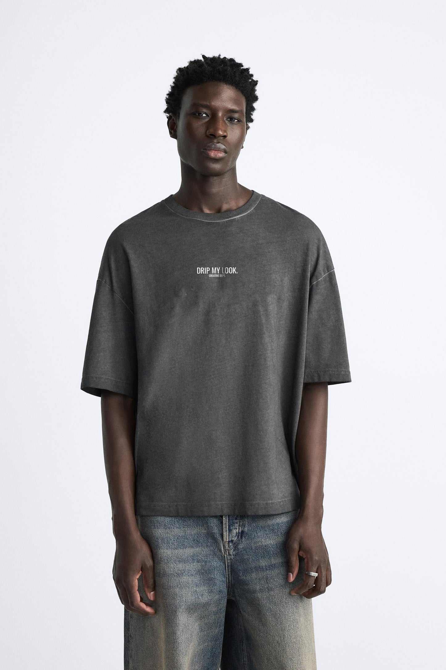ROAD GREY ACID OVERSIZED T-SHIRT