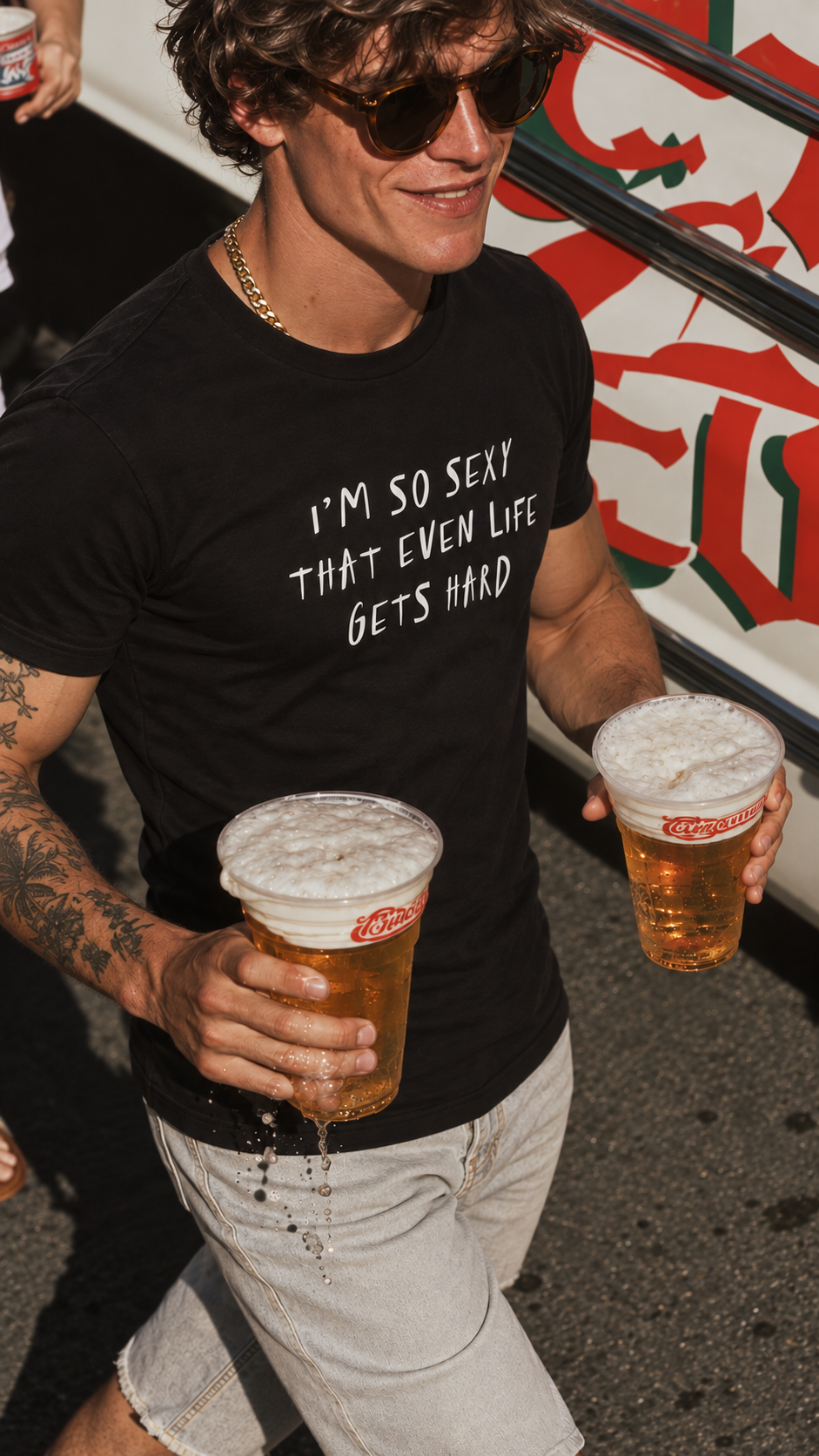 SO SEXY BLACK STRETCH SLIMFIT TSHIRT