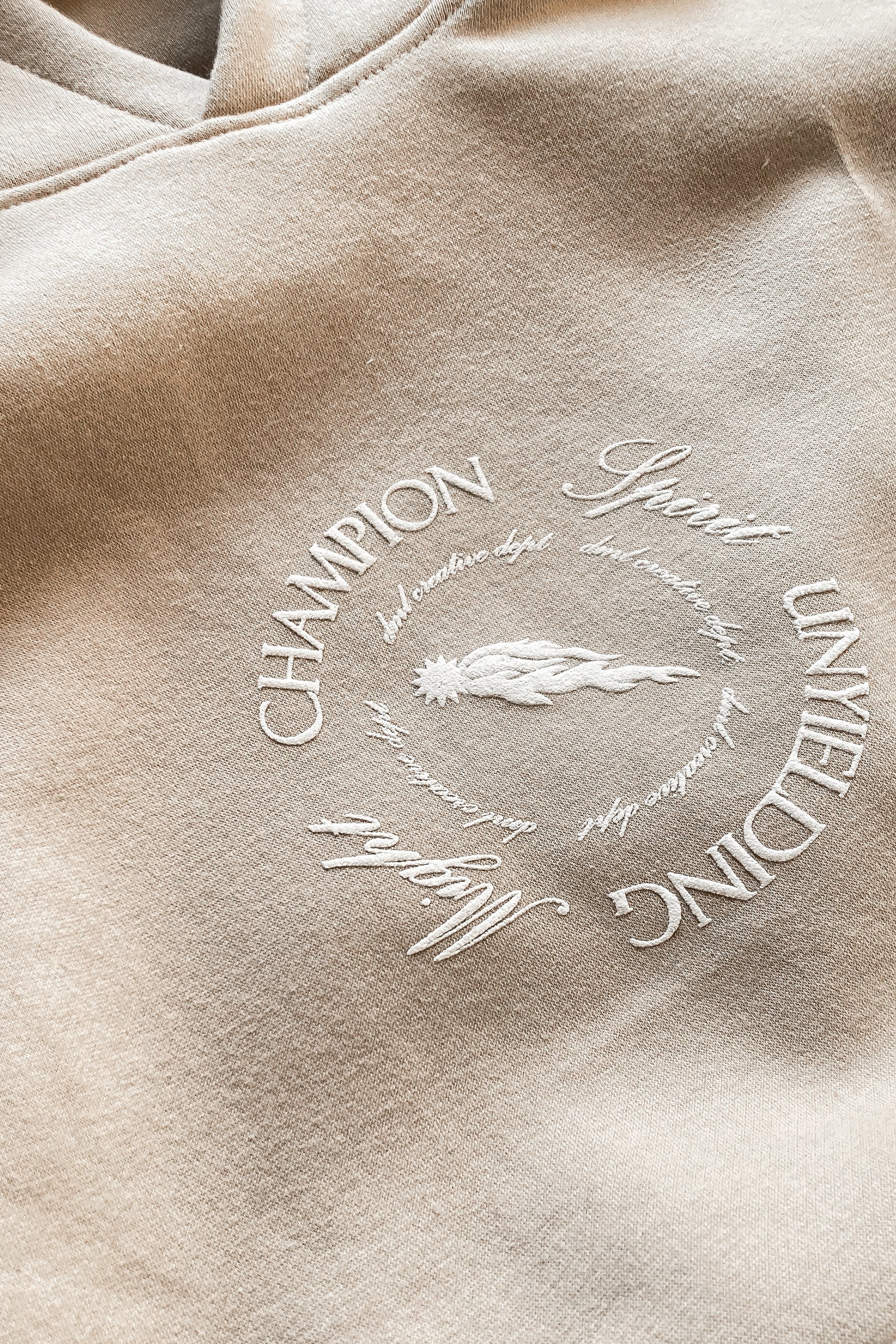 CHAMPION SPIRIT OVERSIZED FIT HOODIE - BEIGE