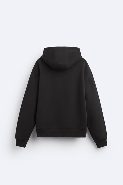 TITLES RUIN OVERSIZED FIT HOODIE - BLACK