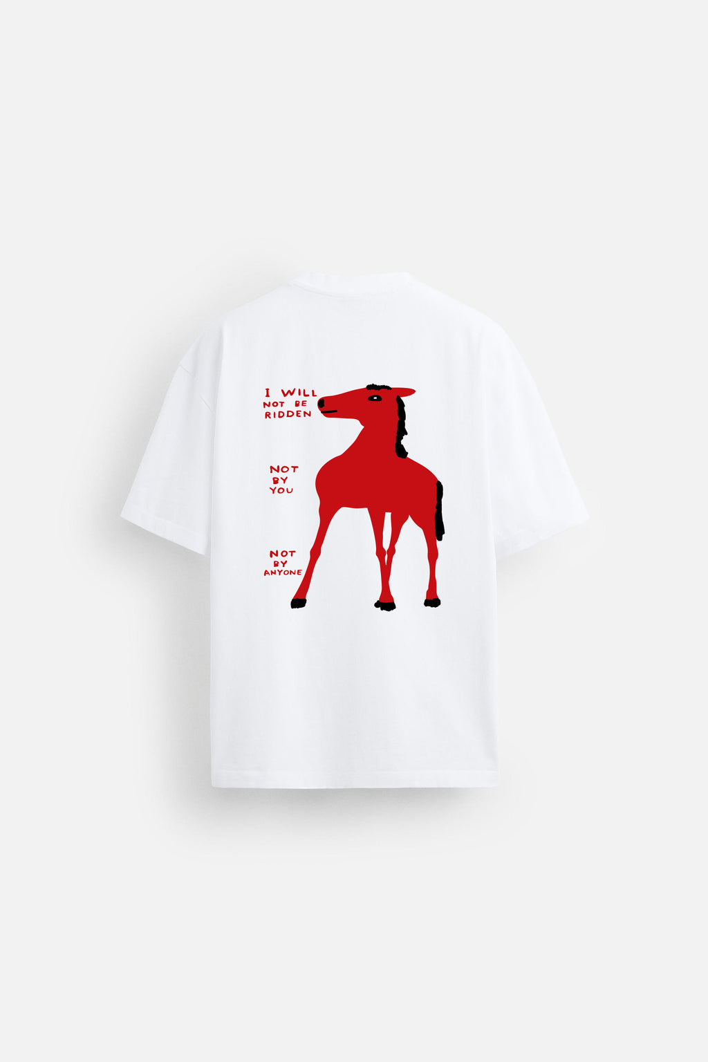 HORSE RIDE WHITE LOOSEFIT TSHIRT