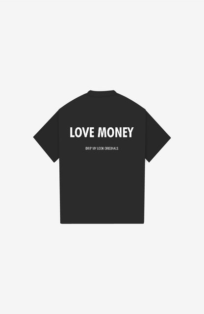 LOVE MONEY BLACK POLO SHIRT