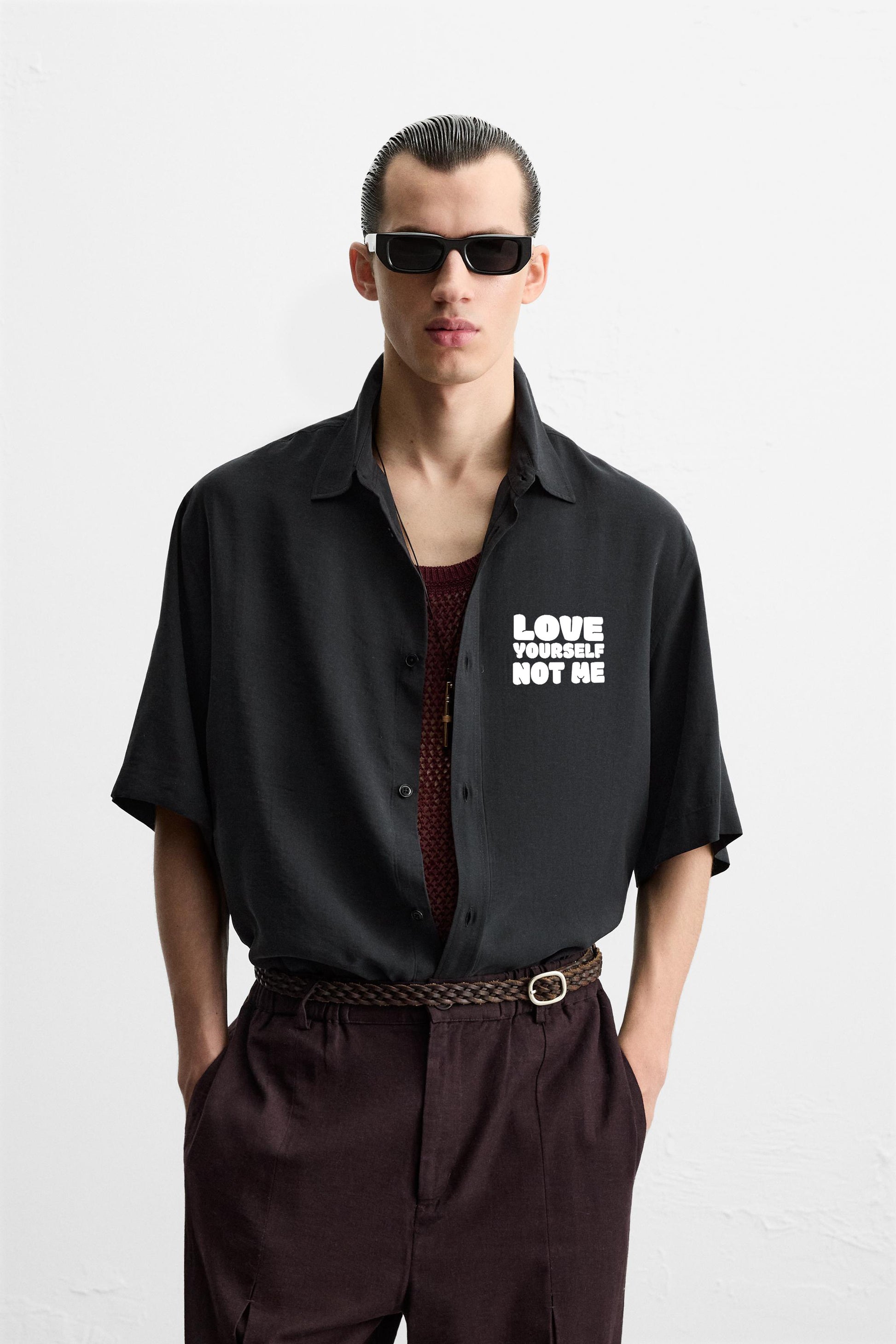 LOVE YOURSELF RELAXED FIT FLOWING SHIRT