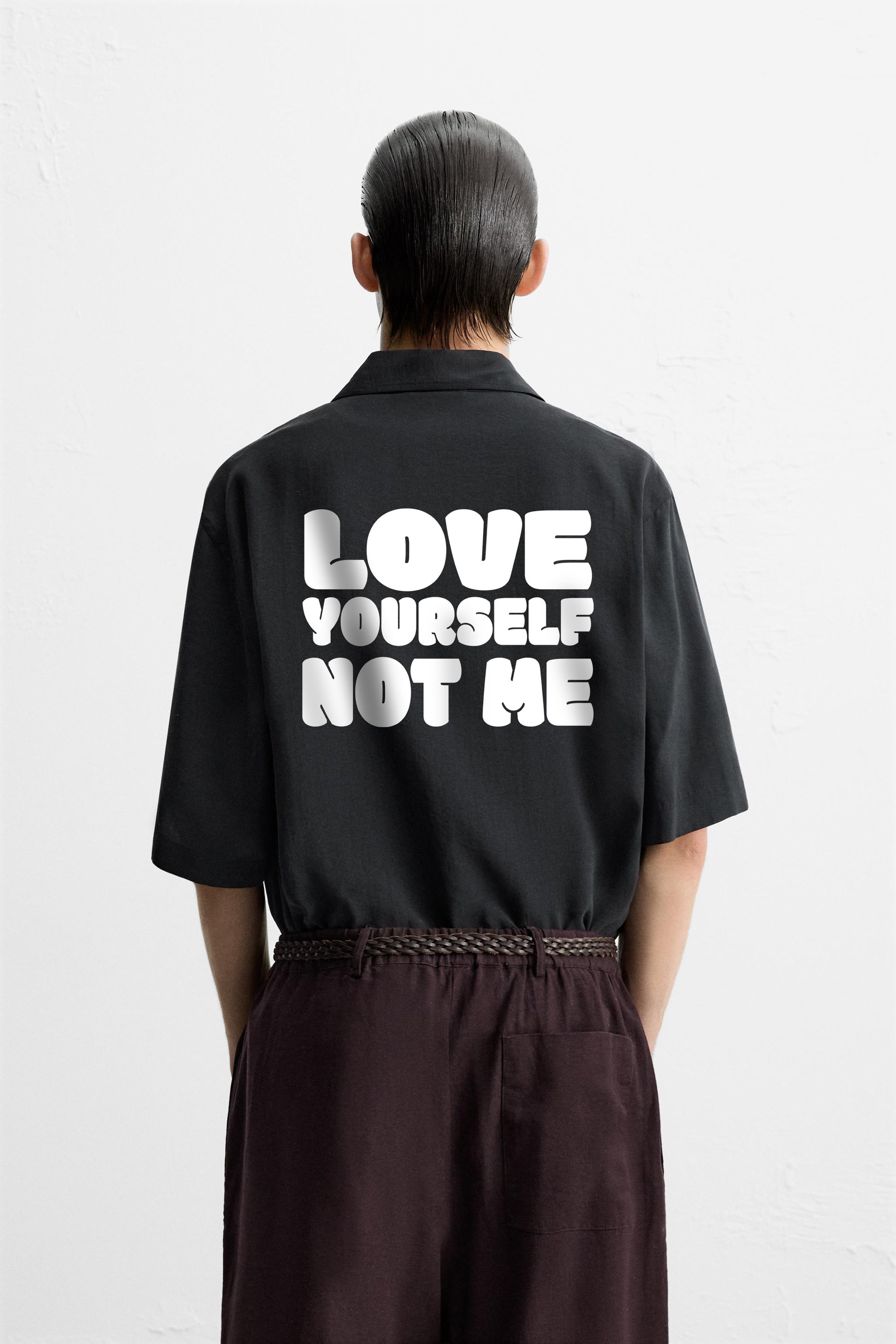 LOVE YOURSELF RELAXED FIT FLOWING SHIRT