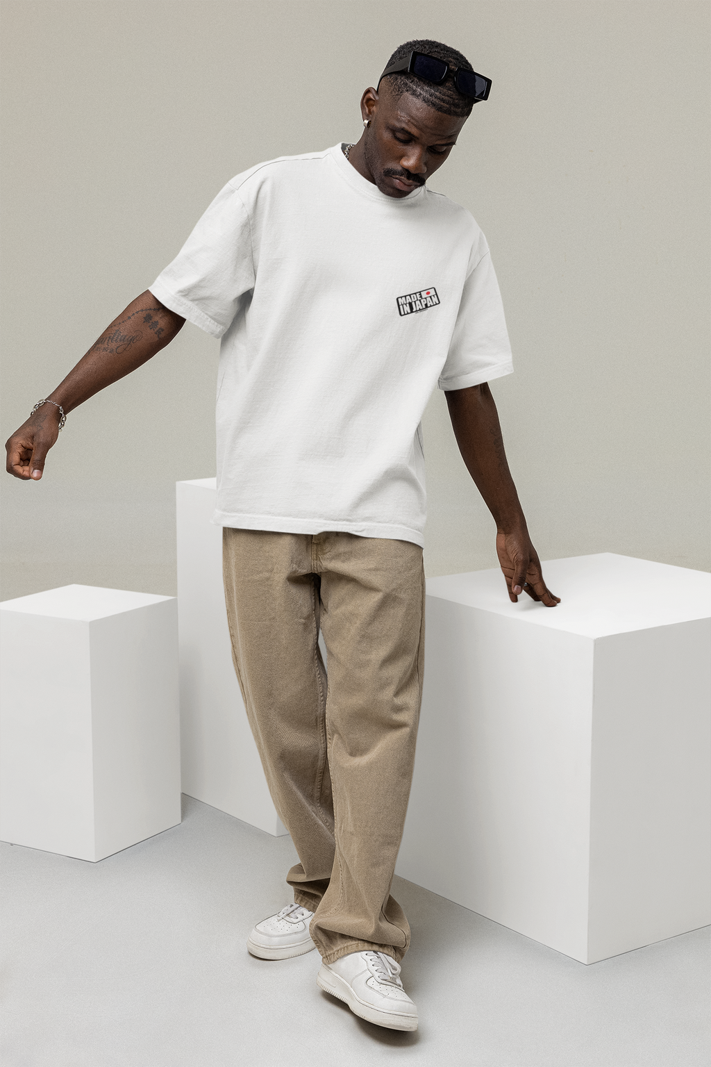 MADE IN JAPAN VINTAGE WHITE OVERSIZED T-SHIRT