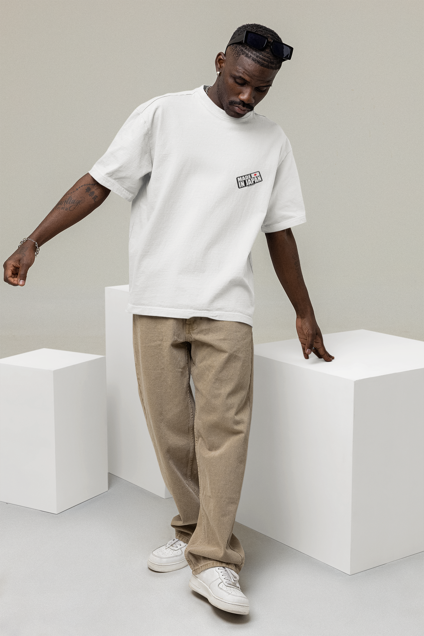 MADE IN JAPAN VINTAGE WHITE OVERSIZED T-SHIRT