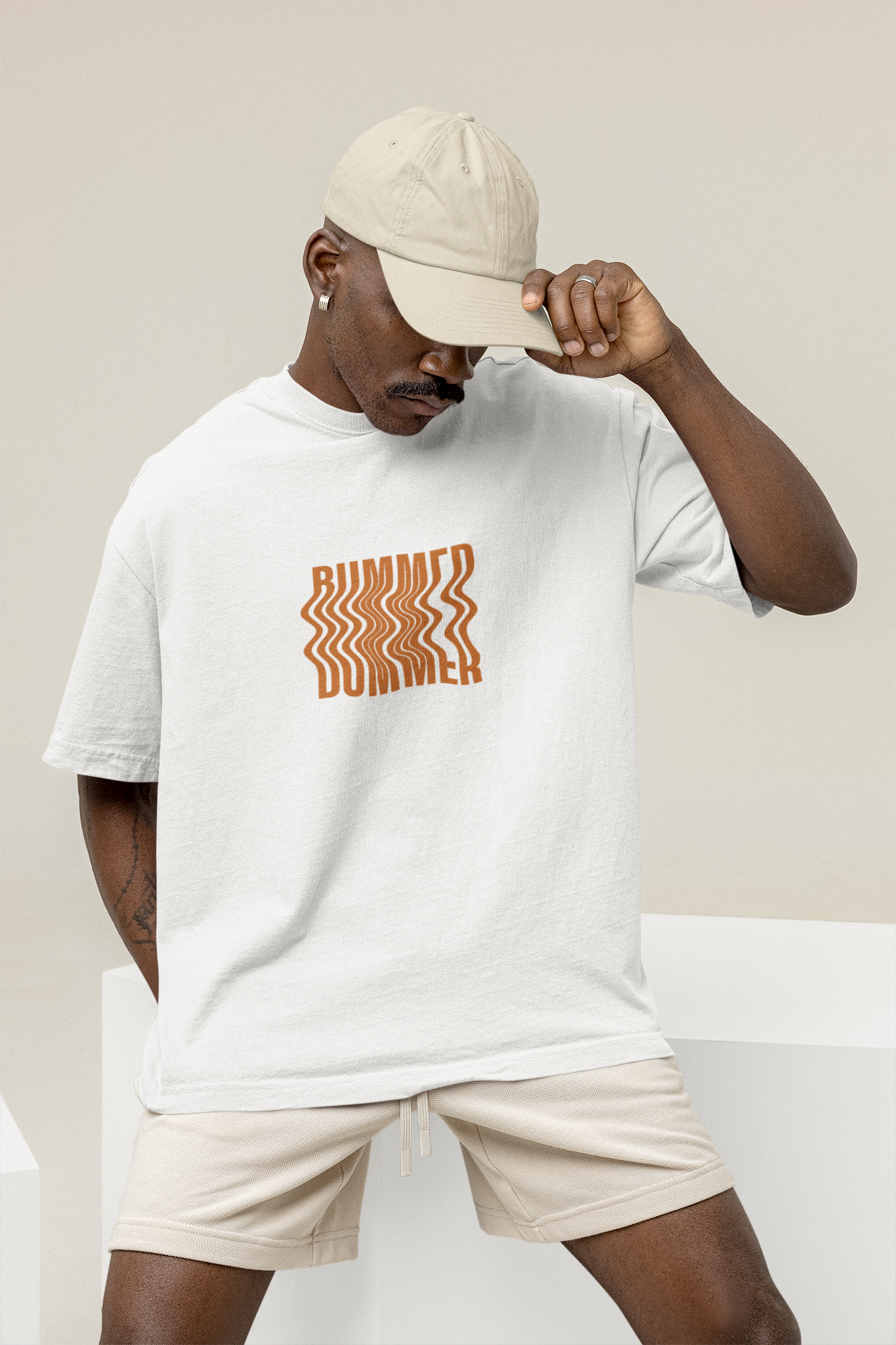 BUMMER WHITE OVERSIZE T-SHIRT