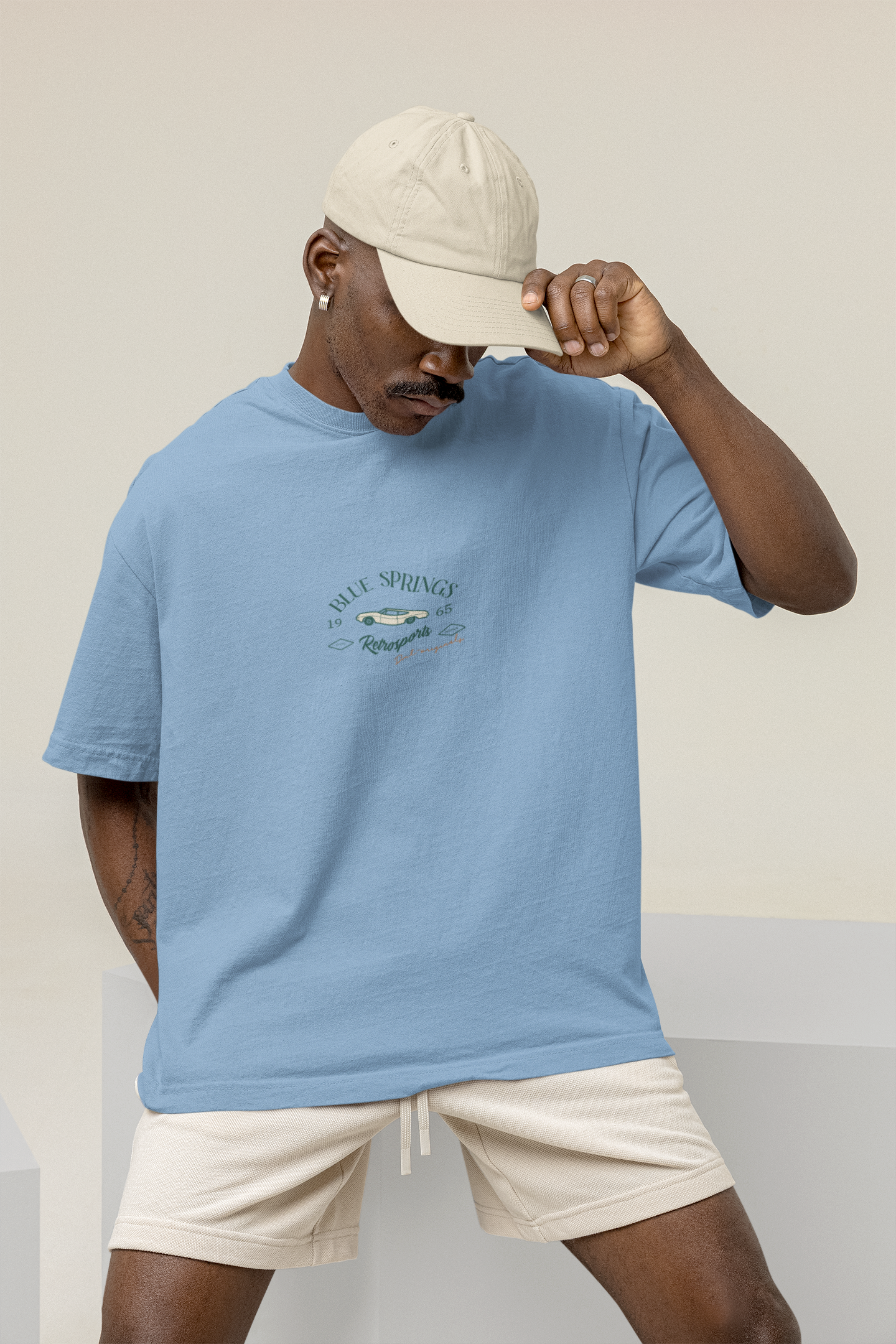 BLUE SPRINGS VINTAGE SKY OVERSIZED T-SHIRT