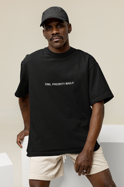 PRIORITY MAIL BLACK OVERSIZE T-SHIRT